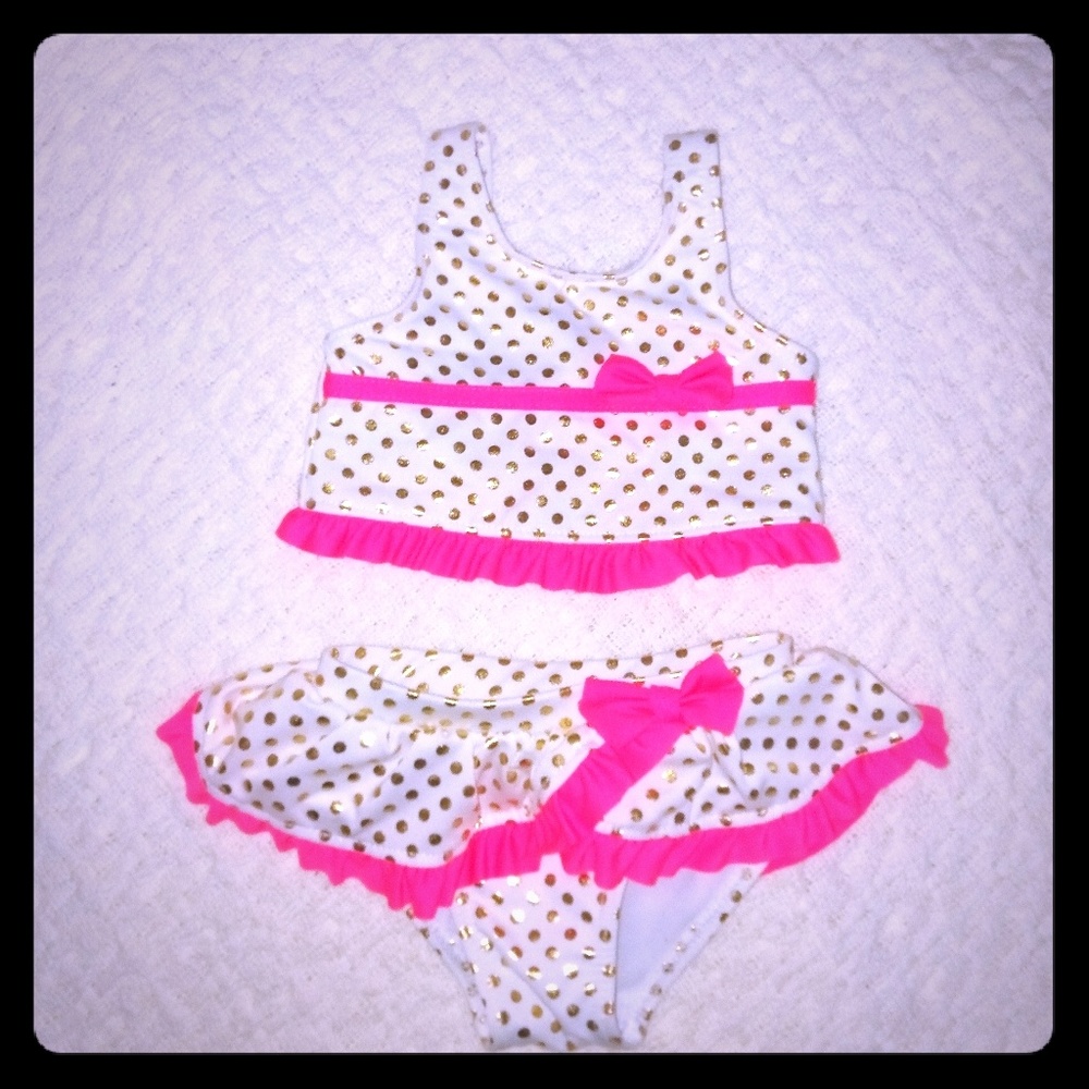 2 piece baby girl size 12 months bathing suit